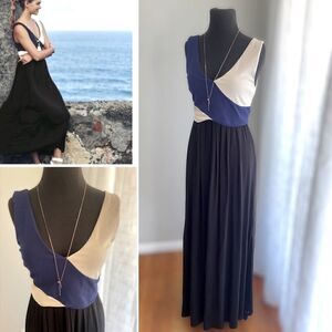 Anthropologie Maeve Elysian Color Block Maxi Dress